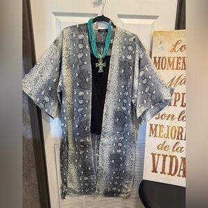 Fashion  Snake Print  Kimono, Size M